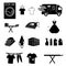 Laundry icon set, Home appliances for home cleanliness icon vector