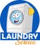 Laundry logo cartoon for your business