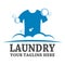 Laundry logo template design