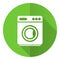 Laundry, machine, washer, flat design vector icon, concept illustration