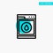 Laundry, Machine, Washing, Robot turquoise highlight circle point Vector icon