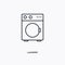 Laundry outline icon. Simple linear element illustration. Isolated line Laundry icon on white background. Thin stroke sign can be