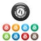 Laundry premium quality icons set color