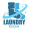 Laundry room isolated icon socks clothes washing