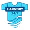 Laundry service 24/7, daily clothes washing label
