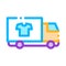 Laundry Service Delivery Vector Thin Line Icon