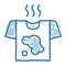 Laundry Service Dirty T-shirt doodle icon hand drawn illustration