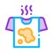 Laundry Service Dirty T-shirt Vector Line Icon