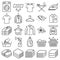 Laundry service icons. Vector