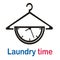 Laundry time logo design template