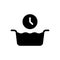 Laundry time vector glyph flat icon