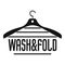 Laundry wash and fold hanger logo, simple style