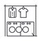 Laundry,washhouse vector line icon, sign, illustration on background, editable strokes