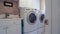 Laundry. A washing and dryer machine at home