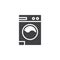 Laundry, washing machine icon vector, filled flat sign