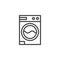 Laundry, washing machine line icon