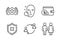 Laureate, Face search and User communication icons set. Buying accessory, Reject protection and Restroom signs. Vector