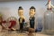 Laurel and Hardy ceramic figures