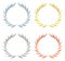 Laurel wreath classic laurel wreath in silver. gold and platinum vector illustration in flat style isolated on white