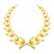 Laurel wreath icon. Emblem made of laurel branches