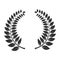 Laurel wreath icon, triumph and trophy symbol