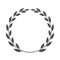 Laurel wreath made like ring placed on white background. Vector icon illustration