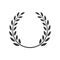 Laurel wreath vector award branch victory icon. Winner laurel wreath vintage leaf emblem