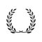 Laurel wreath vector award branch victory icon. Winner laurel wreath vintage leaf emblem