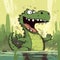 Lauren Faust\\\'s Illustrated Alligator Shouts Cutely