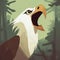 Lauren Faust\\\'s Illustrated Eagle Shouts Cutely