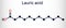 Lauric acid, dodecanoic acid, C12H24O2 molecule. It is a saturated fatty acid