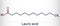 Lauric acid, dodecanoic acid, C12H24O2 molecule. It is a saturated fatty acid. Skeletal chemical formula