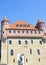 Lausanne, Switzerland - August 11, 2019: Chateau Saint-Maire, a famous castle that serves as the seat of the cantonal government,