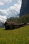 The Lauterbrunnen Valley Switzerland looking towards the Alps