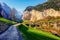 Lauterbrunnen village in swiss Alps mountains, Switzerland