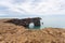 lava arch on Dyrholaey promontory in Iceland