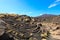 Lava cordata Pahoehoe sul vulcano Etna