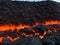 lava eruption of lava in the volcano