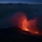 Lava eruption of volcano Stromboli during night, Sicily Italy