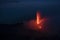 Lava eruption of volcano Stromboli during night, Sicily Italy