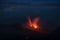 Lava eruption of volcano Stromboli during night, Sicily Italy