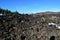 Lava Field Landscape Filled with Black Rock