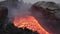 Lava flow on the volcano Etna. Sicily