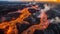 Lava Flows from Mount Fagradalsfjall in Iceland: A Spectacular Aerial View