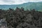 Lava Forest near Batur Mountain - frozen lava flakes.