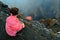 Lava lake of Marum Volcano in Ambrym Island, Vanuatu