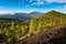 Lava landscape on the Cumbre Nueva in La Palma