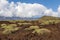 Lava landscape in Malpais de Guimar badlands, Puertito de Guimar, Tenerife, Spain