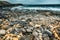 Lava stones on Lanzarote seashore