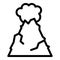 Lava volcano icon outline vector. Volcanic fire